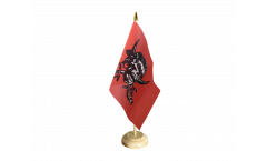 Bandiera da tavolo Pirata su un panno rosso