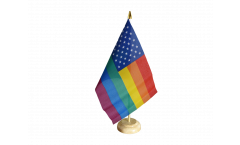 Bandiera da tavolo USA Arcobaleno