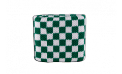Fascia di sudore a quadri verde-bianchi - 7 x 8 cm