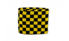 Fascia di sudore a quadri neri-gialli - 7 x 8 cm