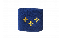 Fascia di sudore Francia Ile de France stemma giglio - 7 x 8 cm