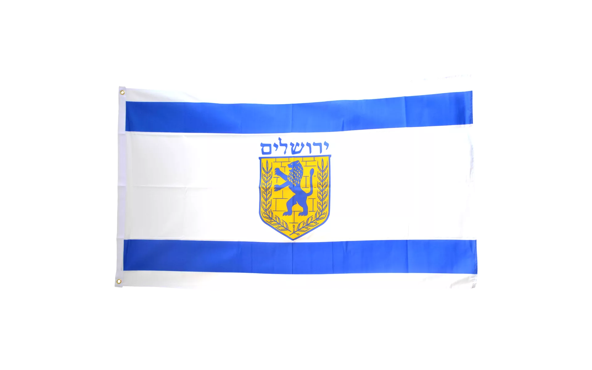 Bandiera Gagliardetto Per Auto Gerusalemme Israele - Doppia Faccia - 15 X 10 Cm