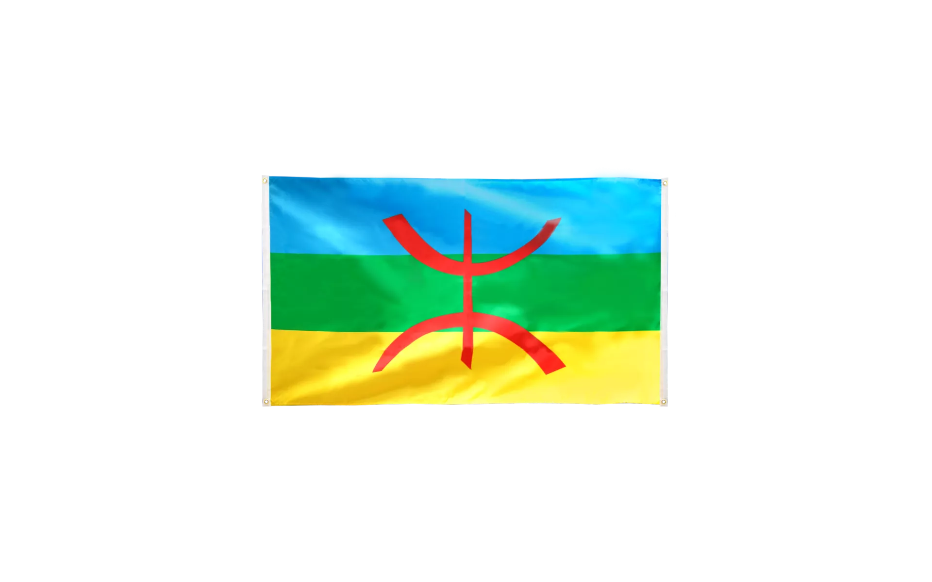 Akachafactory - Toppa Ricamata Con Bandiera Cabila Berbera Amazigh, 5x8 Cm, Ricamo Bordo Nero