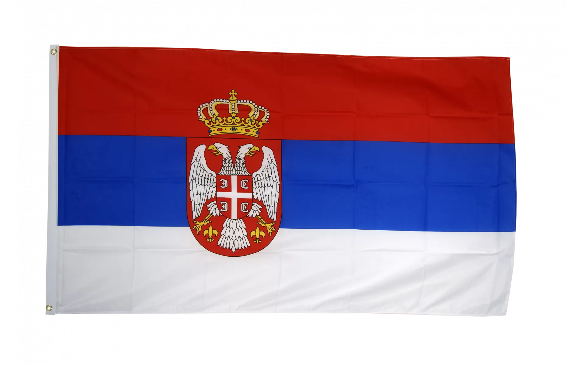 Bandiera Serbia Con Stemma 150x250 Cm - Bandiera XXL In Poliestere Resistente Per Esterno - 3